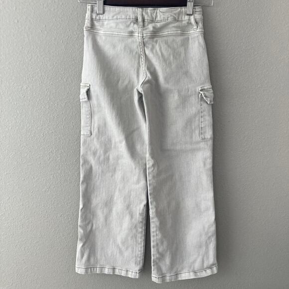Art Class Wide Leg Cargo Jeans - White/Grey - 8 - Picture 5 of 8